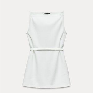 Zara Ivory Sleeveless Dress